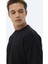 Siyah Jakarlı Bisiklet Yaka Pamuk Karışımlı T-Shirt 8