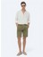 Haki Dokuma Slim Fit Casual Pamuk Karışımlı Bermuda 6