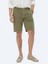 Haki Dokuma Slim Fit Casual Pamuk Karışımlı Bermuda 7