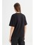 %100 Pamuk Loose Fit Rahat Kesim Bisiklet Yaka Tişört 5