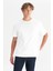 %100 Pamuk Relaxed Fit Rahat Kesim Bisiklet Yaka Minimal Logo Detaylı Tişört 3