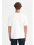 %100 Pamuk Relaxed Fit Rahat Kesim Bisiklet Yaka Minimal Logo Detaylı Tişört 5