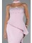 Taşlı Straplez Yaka Peplum Kesim Uzun Abiye ABU5329 3