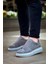 ZRN-X500 Bağcıklı Casual Günlük Erkek Sneaker Gri Süet 3
