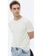 Siyah Jakarlı Bisiklet Yaka Pamuk Karışımlı T-Shirt 6