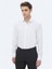 Beyaz Düz Regular Fit Dokuma Klasik Pamuk Karışımlı Gömlek 10