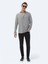 Gri Düz Regular Fit Dokuma Casual Gömlek 7
