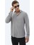 Gri Düz Regular Fit Dokuma Casual Gömlek 9