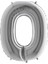 Gümüş Rengi Folyo Balon 1 Metre 5