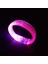 Pembe LED Işıklı Baskı Yapılabilen Pilli Bileklik Bilezik 1,5 cm Genişlik (4989) 4