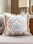 Ingiliz Tarzı Klasik Desenli Dekoratif Saçaklı Dolgulu Yastık Hediye Pamuk Kırlent Minder 43X43 cm 1