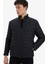Su Geçirmez Slim Fit Dar Kesim Dik Yaka Fermuarlı Iç Cepli Sunş Deri Ceket Mont X4014AZ25WN 1