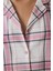 Pembe Ekoseli Gömlek Yaka Pamuklu Uzun Kollu Pijama Takımı 3