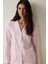 Açık Pembe Pamuklu Uzun Kollu Gömlek Pijama Takımı 2