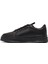 Erkek Siyah Bağcıklı Kalın Tabanlı Deri Sneaker 25WFD611518 2