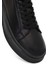 Erkek Siyah Bağcıklı Kalın Tabanlı Deri Sneaker 25WFD611518 10