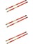 3 Çift 40 cm Bambu Çubuk Davul Fırçaları Caz Halk Müziği (Kırmızı) Için Çubuklar (Yurt Dışından) 1