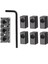 6 Pcs Gitar Tremolo Köprü Eyer Kelepçe Basınç Kilidi Ipi Elektro Gitar Parçaları ve 1 Adet Için Metal Blok Ekleme Tremolo Köprüsü Için Elektro Gitar Ip Kilitleme Somunu 42 2mm (Yurt Dışından) 5