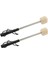 8 Pcs 12 5inch Bas Çelik Drum Malletler Paslanmaz Çelik Saplı Yün Keçe Çubukları Slip Anti-Slip Yün Davul Maletleri (Yurt Dışından) 3