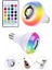 Zeroshop Kumandalı Rgb LED Işık Bluetooth Hoparlör Ses Lambası Renkli Ampul 4