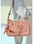 Kadın Orta Boy Bölmeli Suya Dayanıklı Krinkıl Kumaş Çapraz Askılı Omuz Çantası Pudra 3