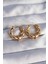 Pirinç Gold Renk Damla Kıvrım Tasarımlı Halka Küpe - TJ-BKP9084 1