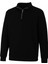 Yarım Fermuarlı 3 Iplik Siyah Erkek Sweatshirt 5259-2 2