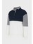 Yarım Fermuarlı Parçalı 3 Iplik Şardonlu Ekru Erkek Sweatshirt 5719 2