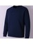 O Yaka 3 Iplik Şardonlu Indigo Erkek Sweatshirt 5012 2