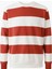 Üç Iplik Baskılı Şardonsuz Sıfır Yaka Kiremit Erkek Sweatshirt 5790-1 1