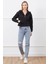 Siyah Fermuarlı Sweatshirt 1