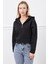 Siyah Fermuarlı Sweatshirt 3