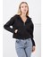 Siyah Fermuarlı Sweatshirt 4