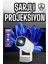 Zeroshop Şarjlı Projeksiyon Oyun Sinema Projektörü 4K Hd Görüntü Kaliteli 1
