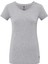 Kadın Gri Melanj Kısa Kollu V Yaka T-Shirt 66004 5