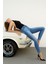 Kadın Skinny Fit Esnek Pantolon Mavi 10