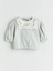 Lcw Baby Gri Bisiklet Yaka Kız Bebek Sweatshirt ve Tayt 2'li 4