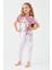 Elsa Mor Kız Çocuk Kısa Kol Pijama Takım 4