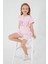 The Hat Is Detailed Toz Pembe Kız Çocuk Şort Takım 6