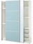 Sürgü Kapaklı Gardırop, Beyaz-Açık Mavi, 150X44X201 cm 1