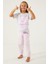 Sweet Female Duck Kar Melanj Kız Çocuk Kısa Kol Pijama Takım 4
