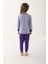 Açık Indigo Kız Çocuk Uzun Kol Pijama Takım 10