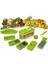 Yeşil Çok Fonksiyonlu Rende Seti 10 Parça Sebze Doğrayıcı Dilimleyici 6