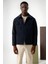 Isaora Regular Fit Klasik Yaka Fermuarlı Su Itici Ceket Erkek Ceket M25J7040 Nvy 1