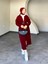 Selin Uzun Kemerli Oversize Triko Yünlü Hırka 1