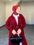 Selin Uzun Kemerli Oversize Triko Yünlü Hırka 3