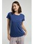 Kadın Indigo Cepli Kısa Kollu Pijama Takımı R.o.8.9.z.e.5.6..l.t. 1