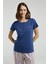 Kadın Indigo Cepli Kısa Kollu Pijama Takımı R.o.8.9.z.e.5.6..l.t. 3