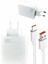 Zeroshop 120W Şarj Aleti Hızlı Çift Turbo Şarj Aleti Seti Beyaz 4