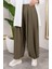 Beli Lastikli Şalvar Pantolon 0001-08 Haki 2